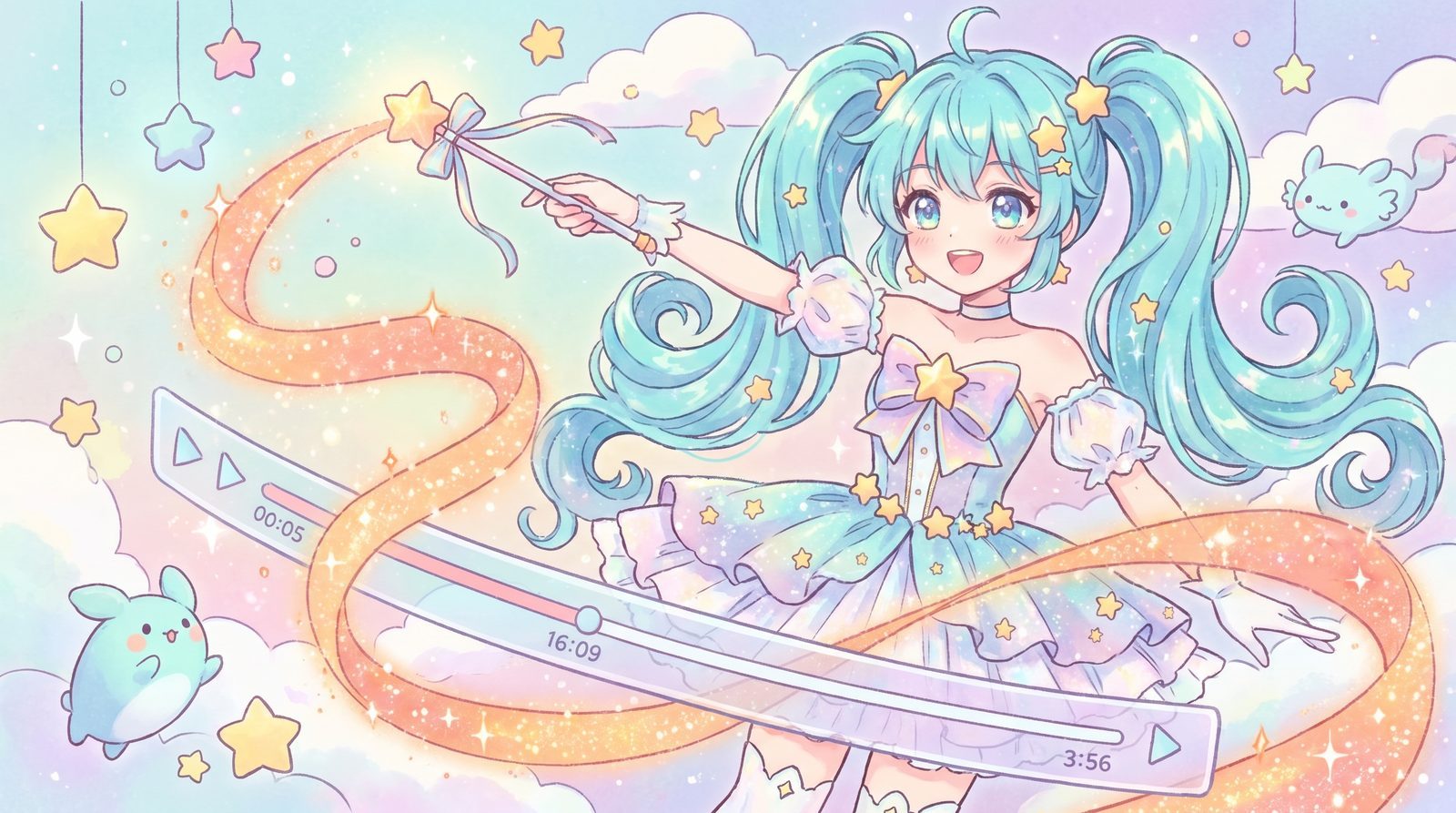 丝瓜视频 动漫封面：VTuber 动漫剪辑｜丝瓜视频教你做治愈系短动漫